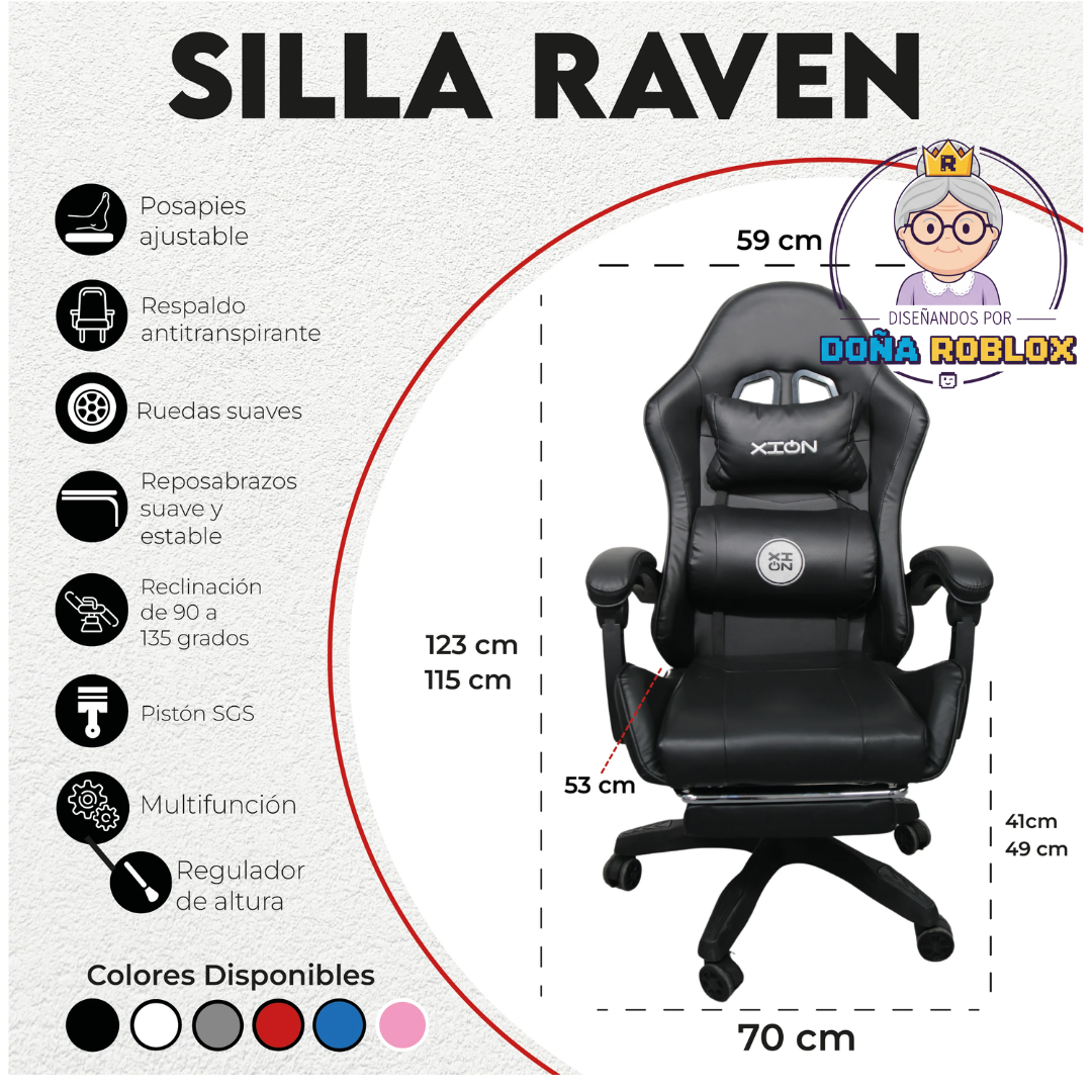 Silla Gamer Raven Doña Roblox